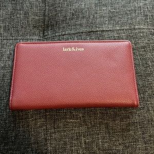 Lark & Ives Vegan Leather Wallet in Burgundy